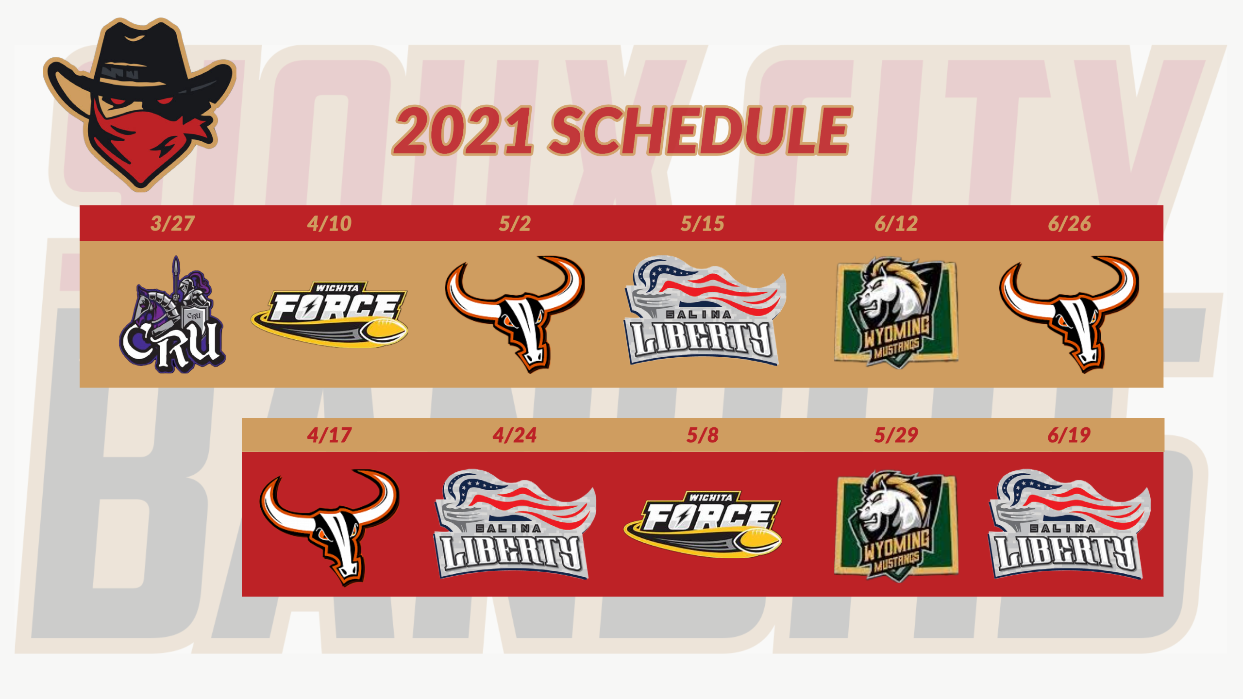 The 2021 Season Schedule
